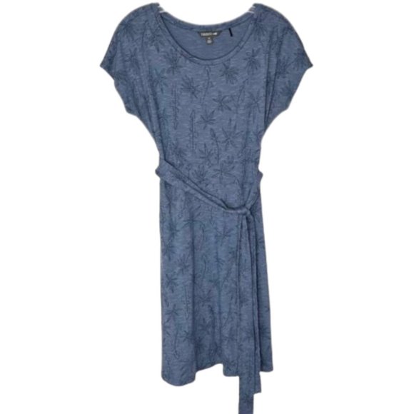 Toad&Co Cue Wrap Cafe Dress - Blue Floral - M - Picture 2 of 12